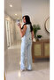 Polian Ice Blue Vest Pants Set - 3