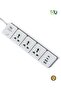 Extension Power Socket 3 Outlet + USB with 3M Cable – Multi Plug Power Strip with Switch, High-Quality Copper Extension Board for Home & Office - 5