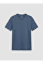 Blue Slim Fit 100% Cotton Basic T-Shirt from Güli̇s Gi̇yi̇m