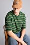 100% Cotton Boxy Fit Striped Short Sleeve T-Shirt H7474Ax26Hs - 3