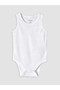 White Baby Girl Snap Fastener Bodysuit 3-Piece Set