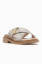 Women's Leather Daily Slippers 26Y 2610104Y Gold Crocodile - 4
