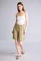 Elastic High Waist Short Leg Belmando Khaki Shorts I6760Az26Sm - 2