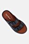 Men Slip On Arabic Sandals, Black - 4