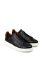 Men's Genuine Leather Black Hidden Lace Sneaker - 4