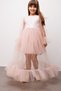 Powder Glitter Long Tulle Skirted Girl's Dress - Harriet - 3