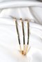 Gold Color Steel Women's Bracelet, Non-Tarnish, 3-Piece Set - 2