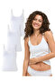 Women's Organic Cotton 3-Piece Basic Undershirt with String Straps