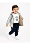 Boy's 3-Piece Set Reversible Raincoat Set Seasonal Hooded Jacket Pants - 2