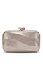 Varol 744 Box Snake Women's Evening Dress Bag Gold - 2