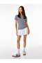 Cotton Boat Neck Ruffle Short Sleeve Striped T-Shirt - 2