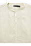 Classic Collar Loose Fit Long Sleeve Linen Shirt - 6