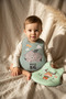Nordic Dream Set of 2 Organic Cotton Liquid-Proof Baby Bibs - Teddy Bear and Deer Patterned Yum - 4
