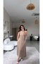 Mink Tok Satin Neck Tie Premium Dress - 2