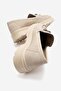 Studded X Buckle Poly Women's Shoes Cream - 4