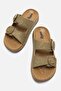 Double Buckle Women's Slippers Vison - 4