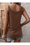 Women's Strappy Wide V-Neck Viscose Blouse - 3