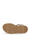 Gray Shiny Leather Women's Flat Sandals - 5