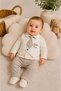 Little One Striped Stylish Baby Boy 5 Piece Hospital Discharge Set - 3