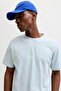 تي شيرت رجالي من JJESOHO باللون الأزرق السماوي SS CREW NECK NOOS رمز الموديل: 12278787Celestial - 8