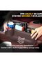 Car Seat Gap Filler, 2Pcs Leather Seat Gap Storage Box with Water Cup Holder, Universal Seat Gap Organizer (Brown) - 5