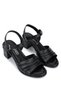 Women's Genuine Leather Black Heeled Shoes - 3