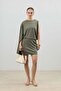 Khaki Asymmetrical Single Sleeve Women's Suit