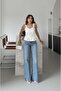 Blue Scattered Stone Wide Leg Jeans - 3