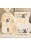 Baby Name Embroidered 100% Cotton Muslin Hospital Discharge Set Pillow Blanket Stroller Cover Baby Tu - 2