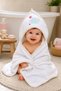 Baby Girl Luxury Premium Lace Bathrobe Towel Set 100% Cotton Newborn Gift Set Stl7208 - 3