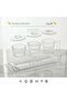 Acrylic 3-Bowl Serving Set with Clear Lids & Tray – Lightweight Snack Containers - 2