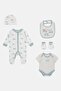 Toddlers Boy 5 Pieces Embroidered Hanging Gift Set, White - 2