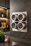 Solingen 4-Piece Magnetic Spice Rack Set 304 Stainless Steel Wall-Mounted Spice Organizer with Glass Lid - 5