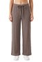Premium - Tide Collection |   Mink Lace-Up Wrinkled Textured Wide-Leg Women's Trousers