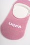 U.S. Polo Assn Baby Girl Low-Cut Logo Printed Cotton Ballerina Socks 6-36 Months White - Pink - 5