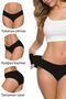6-pack women's seamless laser-cut flexible non-marking panties black - 4