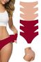 6 Pieces Women's Seamless Laser Cut Flexible Non-Marking Panties S7