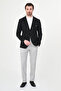 Straight Slim Fit Men's Jacket with Pockets and Snap Fasteners Black - 41498.26Y - 3