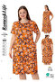 Women's Large Size Cotton Modal Fabric Patterned Summer Dress 8034