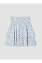 Trendlucky Floral Layered Skirt with Elastic Waist and Difference in Color - 5