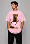 Men's Oversize T-Shirt Sitting Elephant Printed 100% Cotton T-Shirt Comfortable Fit