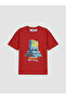 تي شيرت NEVAVM للأولاد بياقة بيضاوية مطبوعة