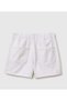 Girl's Cotton Shorts with Elastic Waist 6-14 Years White - 2