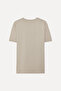 Men's Beige Color Printed Comfort Fit Crew Neck T-Shirt - 2