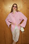 Lumore Women's Oversize Fit 100% Organic Cotton Pink Shirt