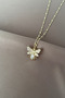 Zircon Stone Detailed Bee Figured Necklace - 2
