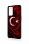 Oppo A16 Compatible Wolf Turkish Flag Patterned Silicone Case - 4