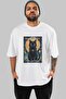 For the Sake of Cats 12 Front Cat Printed White Oversize T-Shirt 100% Cotton Unisex Cat Lover Premium Design - 2