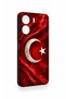 Redmi 13C Compatible Turkish Flag Patterned Silicone Case - 2