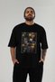 For the Sake of Cat Love 120 Pre-Cat-Printed Black Oversize T-Shirt 100% Cotton Unisex Cat Lover Premium Design - 6